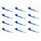 Tie 4 Safe 2" x 10' Lasso Strap w/ Mini J Hook for Towing Wrecker Trailer Tie Down, 12PK TWS65-5210-J-BU-12 - alternate 1